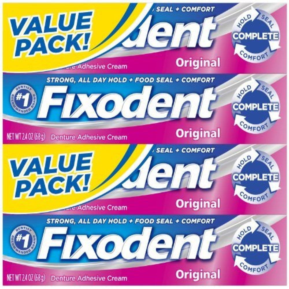 Fixodent Original Denture Adhesive Cream2.4 oz, 4 pk by Fixodent