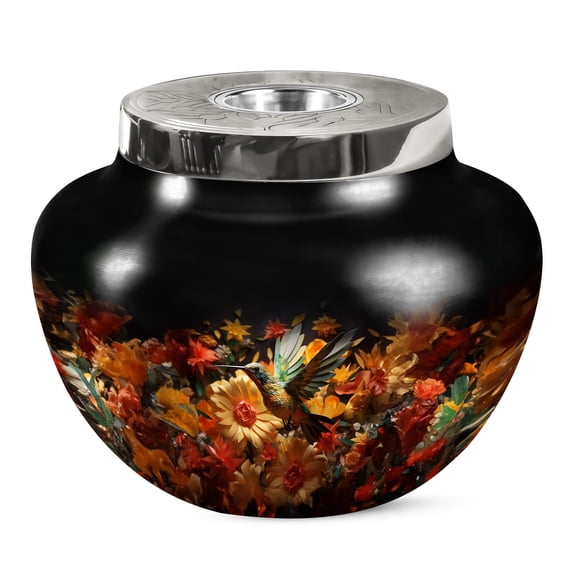 KARYLIZ Humming Bird Urn For Human Ashes - Large Urns For Ashes Adult Male - Decorative Ash Holder - Unique Gifts For Ashes - Memorial Cremation Urns For Women - Burial Urn For Human Ashes 10 Inch