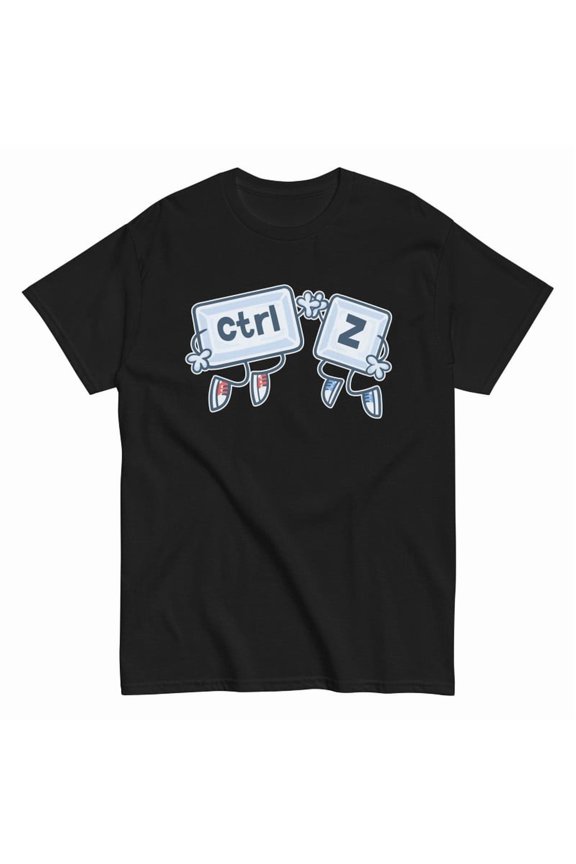 Funny Ctrl Z Keys in the Air Graphic Unisex T-Shirt for Casual Everyday Use up to 5XL