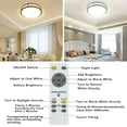 Depuley 14" LED Flush Mount Ceiling Light Fixture Remote Control