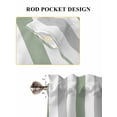 thumbnail image 7 of Sage Green Grey Stripe Tier Curtains 45 Inches Long, Modern Farmhouse Vertical Striped Window Treatment Curtain Drapes, Window Half Privacy Curtains for Bedroom Bathroom, 42"x45", 2 Panels, 7 of 7