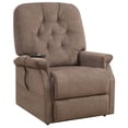 thumbnail image 2 of PRI Button Tufted Lift Chair in Saville Brown, 2 of 7
