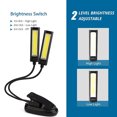 thumbnail image 3 of Mefallenssiah Flexible Usb Clip-On 2X Cob Led Light Reading Study Desk Table Lamp Rechargeable, 3 of 9