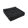 thumbnail image 4 of Blazing Needles Square Corded Floor Pillow with Button Tufts, 20", Java, 4 of 7