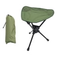 thumbnail image 2 of Taburete de camping, silla de camping compacta, fácil de transportar, ligero, con reposapiés. Verde, 2 of 8