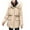 Khaki, variant on 50% Off Clear! Viikei Women Coats Clearance Down Jackets for Women Cotton Coats Womens Winter Casual Hooodie Solid Thickening Velvet Keeping Warm Faux Plush Brim of a Hat Down L