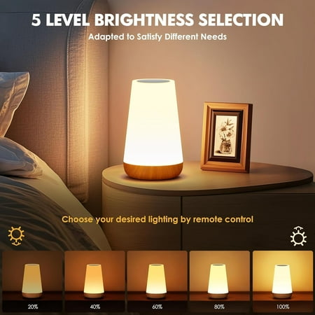 2 Pack LED Night Light 13 RGB Colors & 5 Brightness USB Rechargeable Touch Lamp Portable Lamp for Baby Bedroom Living Room 2 Pack LED Night Light 13 RGB Colors & 5 Brightness USB Rechargeable Touch Lamp Portable Lamp for Baby Bedroom Living Room