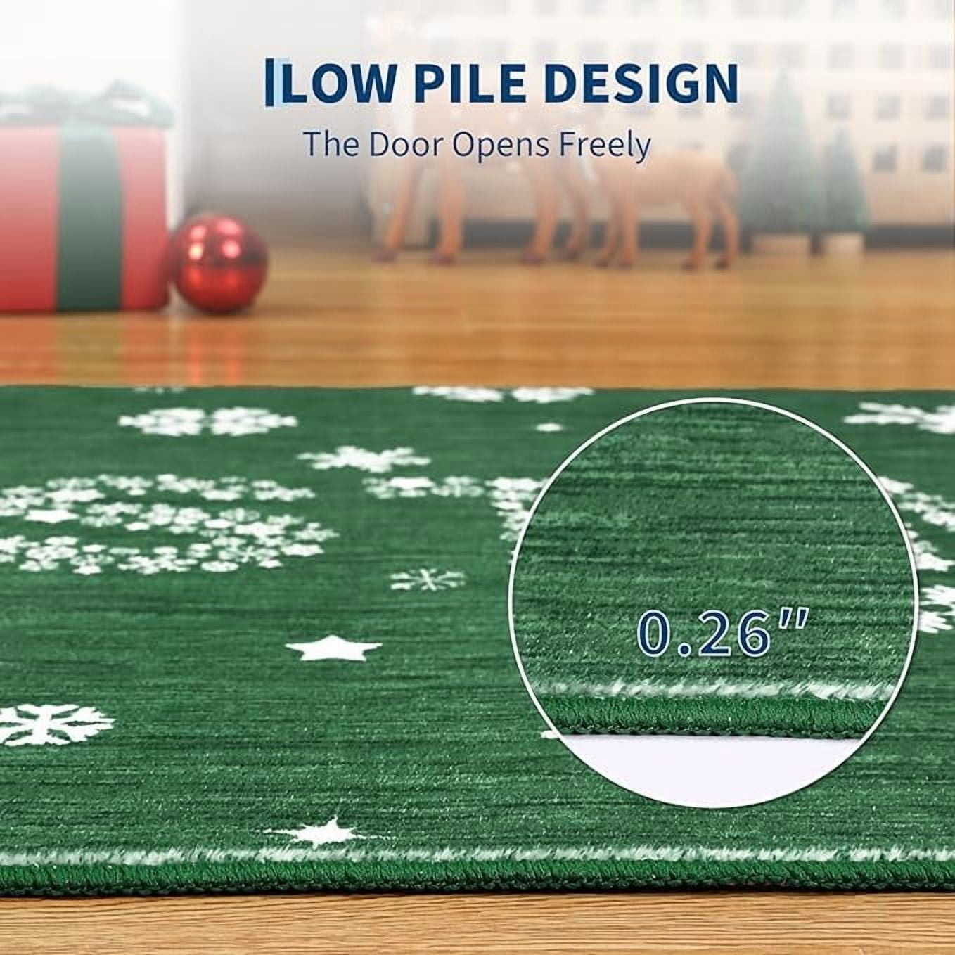 Merry Christmas Welcome Mat Outdoor Coir Doormat, with Heavy-Duty PVC Backing, Kitchen Rugs and Mats Washable Non-Skid Kitchen Mats Christmas Decorative Runner Rugs for Outdoor/Indoor Uses 6'x9'