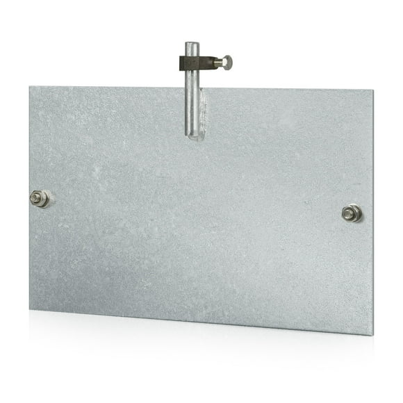 Placa de Conexión a Tierra de Acero, HDG, con Conector de Entierro Directo 5/8 Listado por UL, 16" x 10" x 1/4" para Sistema de Varilla de Conexión a Tierra Protección contra Rayos