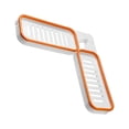 thumbnail image 2 of Corner Rack Plastic Wall Mounted Shower Shelf Corner Shelf Corner Shower 180掳 Rotatable Bathroom Holder Organizer, White Orange, 2 of 8