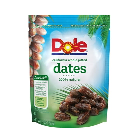 Dole® California Whole Pitted Dates, 8 Oz - Walmart.com