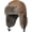 Pl2508-camel, variant on Winter Trapper Hat with Ear Flaps, PU Leather Aviator Hat with Faux Lining for Men & Women