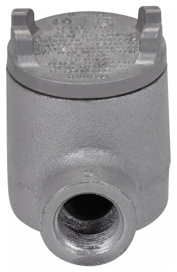CrouseHinds GUAB14, (1) 1/2"" Hub, Iron, Explosionproof Conduit Outlet