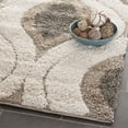 thumbnail image 2 of Safavieh Florida Shag Collection SG461-1179 Cream and Smoke Square Area Rug (4' Square), 2 of 4