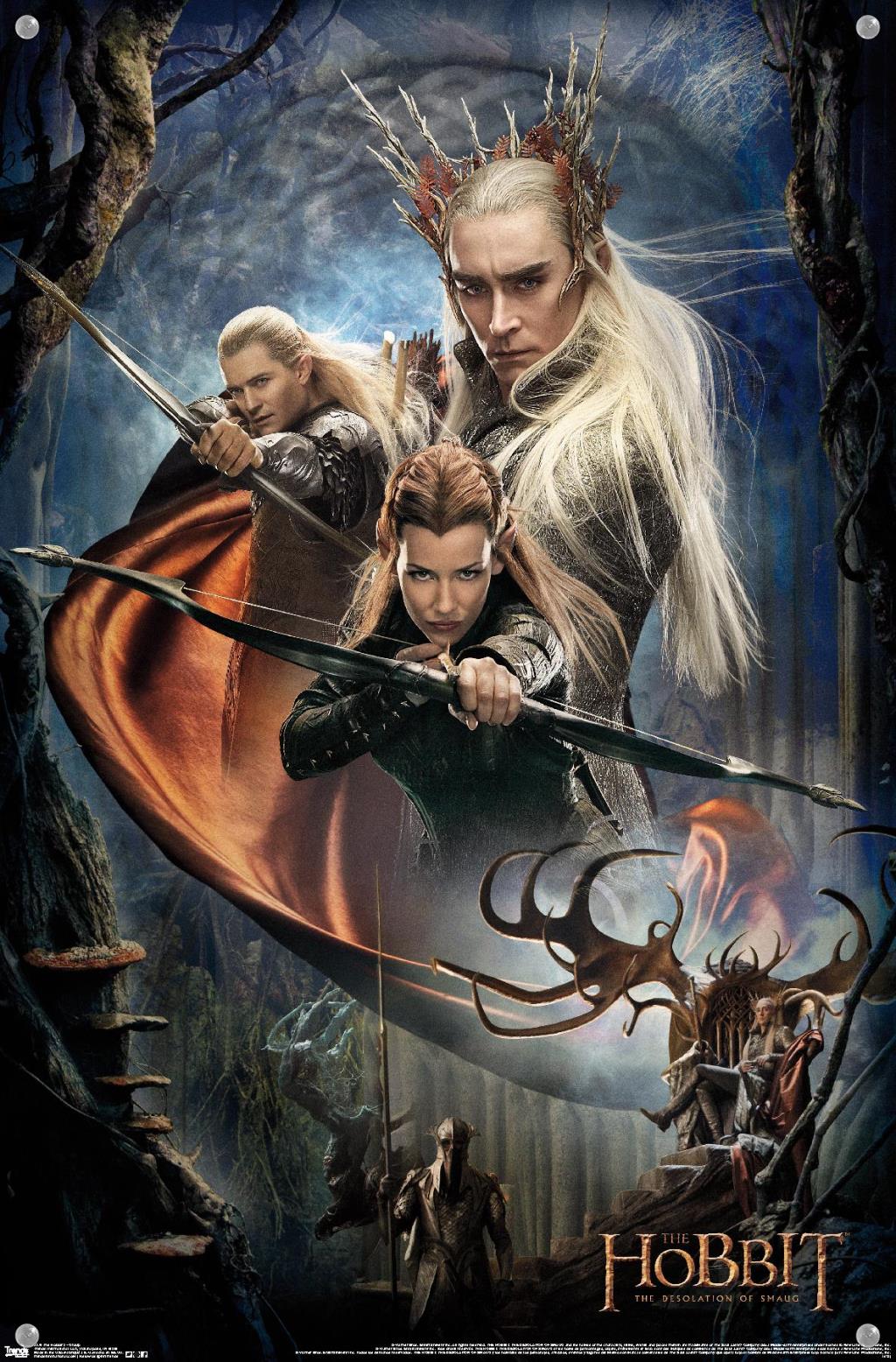 The Hobbit: The Desolation Of Smaug - Group Wall Poster with Push Pins, 14.725" x 22.375"