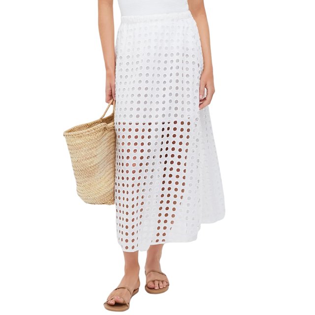 Falda Ailoqing 2025, casual, casual, larga para mujer, algodón, color blanco