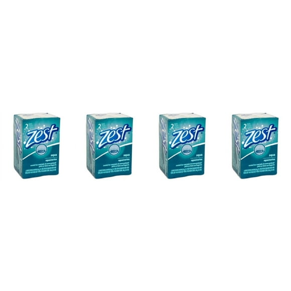 Zest Savon Aqua Rafraîchissant 32 oz Barres 4 Paquets 2 Barres dans Chaque 8 Total