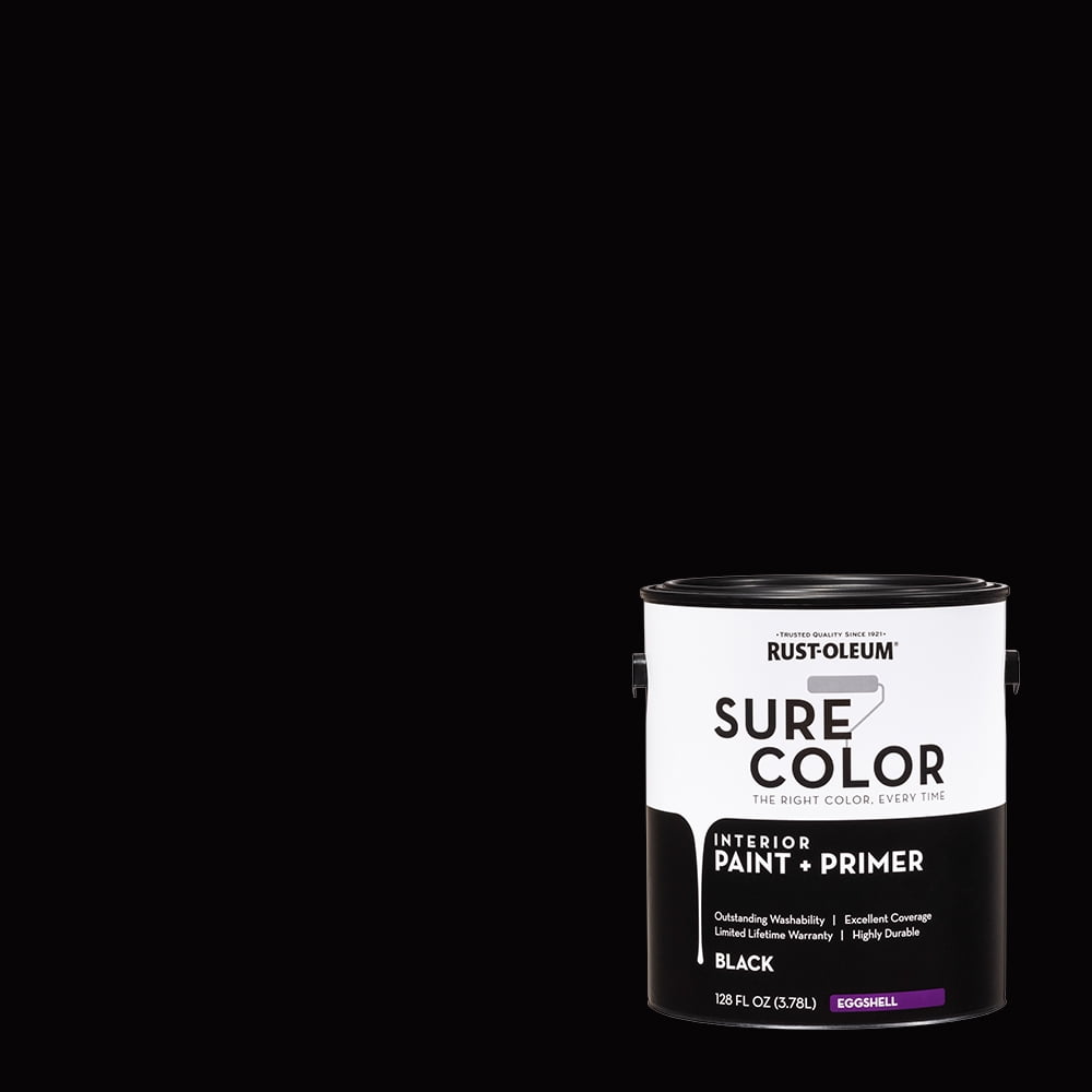 Rust Oleum Sure Color Black Interior Paint Primer Eggshell Finish 2 Pack Walmart Com Walmart Com