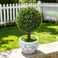thumbnail image 4 of Upgraded Leaves Potted By Green Plants In Leaves Indoor Balcony Desktop Artificial Bonsai F, 4 of 8