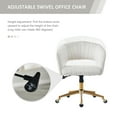 thumbnail image 5 of Tzicr Modern Velvet Home Office Chair,Upholstered Chairs with 360 Swivel Armchair and Gold Base,for Living Room, Bedroom, Vanity, Study (Beige), 5 of 7