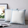 thumbnail image 2 of Pillow Covers 26x26 Set of 2, Modern Minimalist Art Throw Pillow Covers Decorative Couch Cushion Cover, Llight Blue Horizontal Lines Grid Microfiber Soft Pillowcases for Bedroom Living Room Sofa, 2 of 9