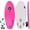 Pink, variant on The 4-4 Soft Top Short Foam Surfboard for Beginners and Kids - Includes Leash + Fins