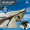 thumbnail image 3 of KNOX 3 Bow Bimini Top Sidewalls for KNOX Bimini Tops for Boats, 900D Solid Canvas Side Blocks with Adjustable Straps, Stainless Steel Mounting Hardware, 60"L x 26"H, Sand, 3 of 6