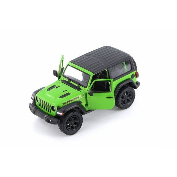 2018 Jeep Wrangler Rubion, Green - Kinsmart 5412DAB - 1/34 scale Diecast Model Toy Car (Brand New but NO BOX)
