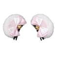 thumbnail image 4 of Horquillas de animales de peluche Yinane clip de pelo oreja de oso cinta con lazo cosplay anime blanco rosa, 4 of 8