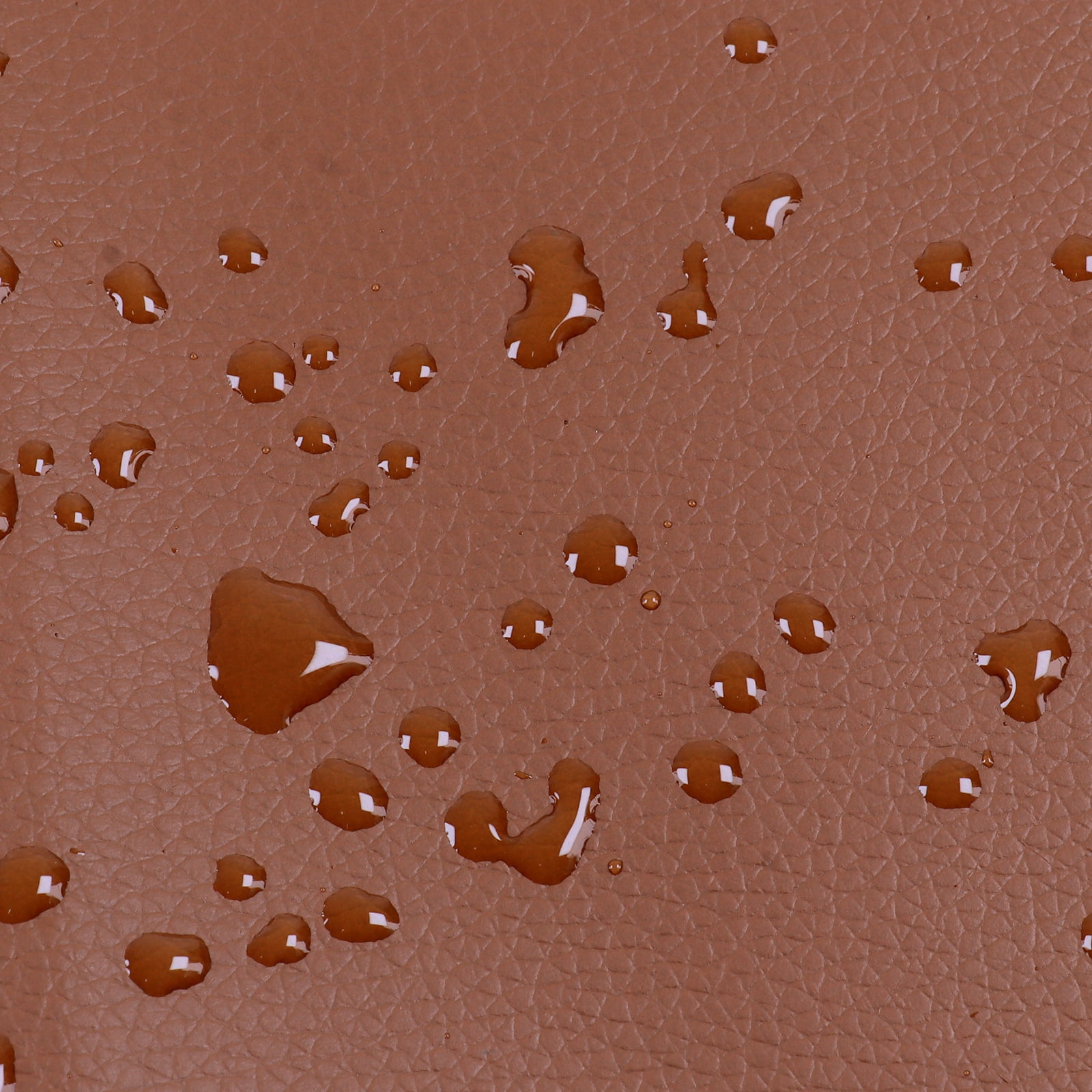 Vinyl Synthetic Fabric Material Faux Leather Waterproof Replacement for Upholstery by the Yard Brown
