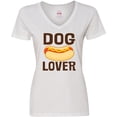 thumbnail image 3 of Inktastic Picnic Dog Lover Hot Dog Women's V-Neck T-Shirt, 3 of 5