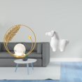 thumbnail image 2 of Escultura de caballo de con bola de cristal, figura de metal, estatua decorativa de animal, adorno de mesa, soporte para pasillo, chimenea,, 2 of 8