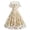 Beige, variant on Women’S Vintage Floral Embroidered Lace Midi Dress, Round Neck Short Sleeve Sheer Mesh A-Line Evening Party Dress, Premium Lace Fabric, 1pc, Sizes S M L XL XXL