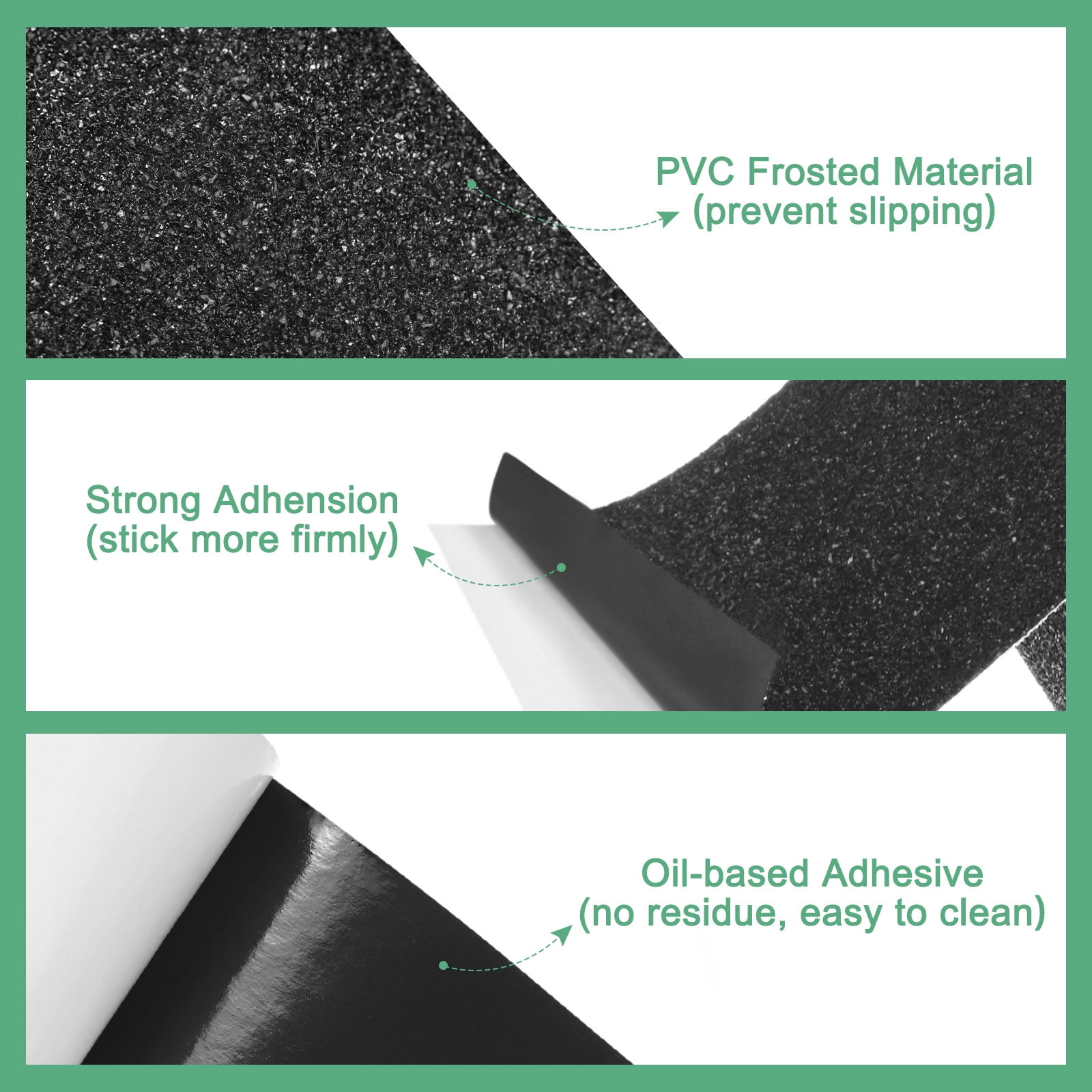 1-Pack Grip Tape, 2Inch x 49.2ft/50mm x 15m Friction Tape for Stair/Indoor/Outdoor Floor Tape [Black]