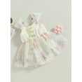 thumbnail image 3 of TSEXIEFOOFU Baby Girls Romper, Sleeveless Embroidery Flowers Butterfly Tulle Patchwork Dress, 3 of 9