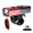 Black Red, variant on Mosiee Bike Lights Front Bicycle Lights for Night Riding Bike Headlight and Taillight Black Red