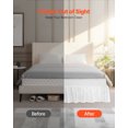 thumbnail image 2 of VEVOR Wrap Around Bed Skirt, 15 in Drop, White Dust Ruffle Queen Size, Bedskirt with Elastic Strap, Machine Washable,  Queen Size, 2 of 9