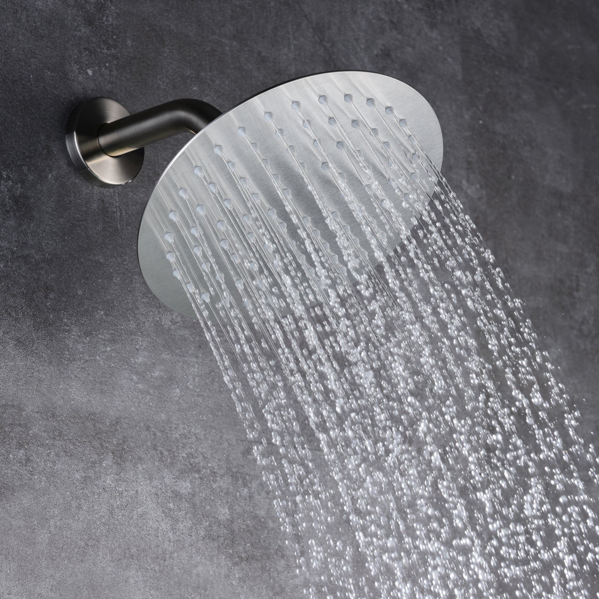 SUMERAIN Brushed Nickel Shower Faucet Set with Tub Spout, Rainfall Shower System with 8 Inches Rain Shower and Handheld