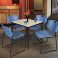 thumbnail image 2 of Kahlo 42" Square Tapered Leg Table - Beige/Black, 2 of 5