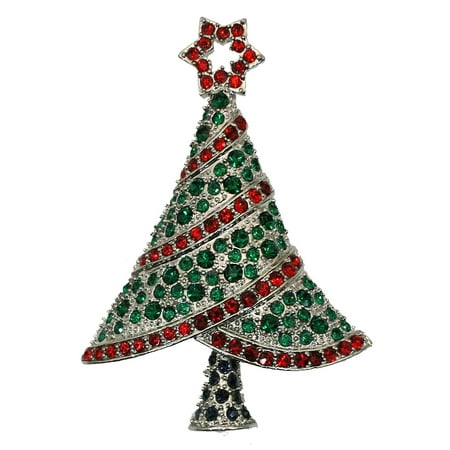 Christmas Tree Pin Brooch Gorgeous Multicolors