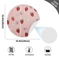 thumbnail image 3 of Round Placemats Plate Mats 15 Inch Non-Slip Heat Resistant Washable PVC Set Table Decoration for Kitchen Dining Strawberry and Flower, 3 of 5
