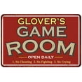 thumbnail image 1 of GLOVER'S Game Room Sign Vintage Look 12 x 18 Matte Finish Metal 112180001160, 1 of 1