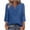 Blue-Shirts, variant on Tops for Women 3/4 Sleeve Summer V Neck Lace Shirts Fashion Solid Petite Blouses Classic Cotton T-shirts Top S-2XL