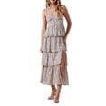 thumbnail image 1 of Womens Slip Layered Maxi Dress Floral Sleeveless Backless Beach Hawaiian Split Slit Long Dress, 1 of 6