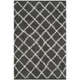 thumbnail image 6 of SAFAVIEH Dallas Jerrie Geometric Shag Area Rug, Dark Grey/Ivory, 6' x 6' Round, 6 of 11