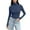 Dark blue, variant on Gkeoshab Womens Tops Women's High Neck Cowl Neck Long Sleeve T-Shirt Cotton Layering Top for Everyday Wear Blackish Green L
