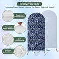 thumbnail image 3 of Arch Covers, Navy Blue Spring Floral Arch Covers Stretchy Backdrop 5'x2.1', Modern Abstract Art Farmhouse Spandex Fitted Round Top Chiara Arches Backdrop Cover for Wedding Party Birthday Banquet, 3 of 9