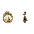 thumbnail image 1 of Marco de fotos redondo,Pequeño cuadro dorado vintage para la pared,Marco de fotos redondo decorativo de resina con ornamentos,estatua,estatuas de figuras de animales artesanías, 1 of 8