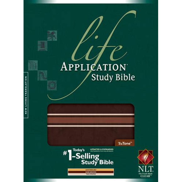 NLT Life Application Study Bible (TuTone Dark Brown w/Tan Stripes)