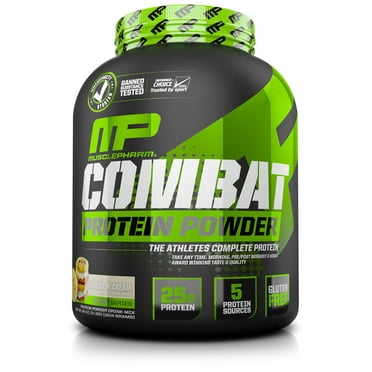MusclePharm Combat Protein Powder, Cookies & Cream, 25g Protein, 4 Lb